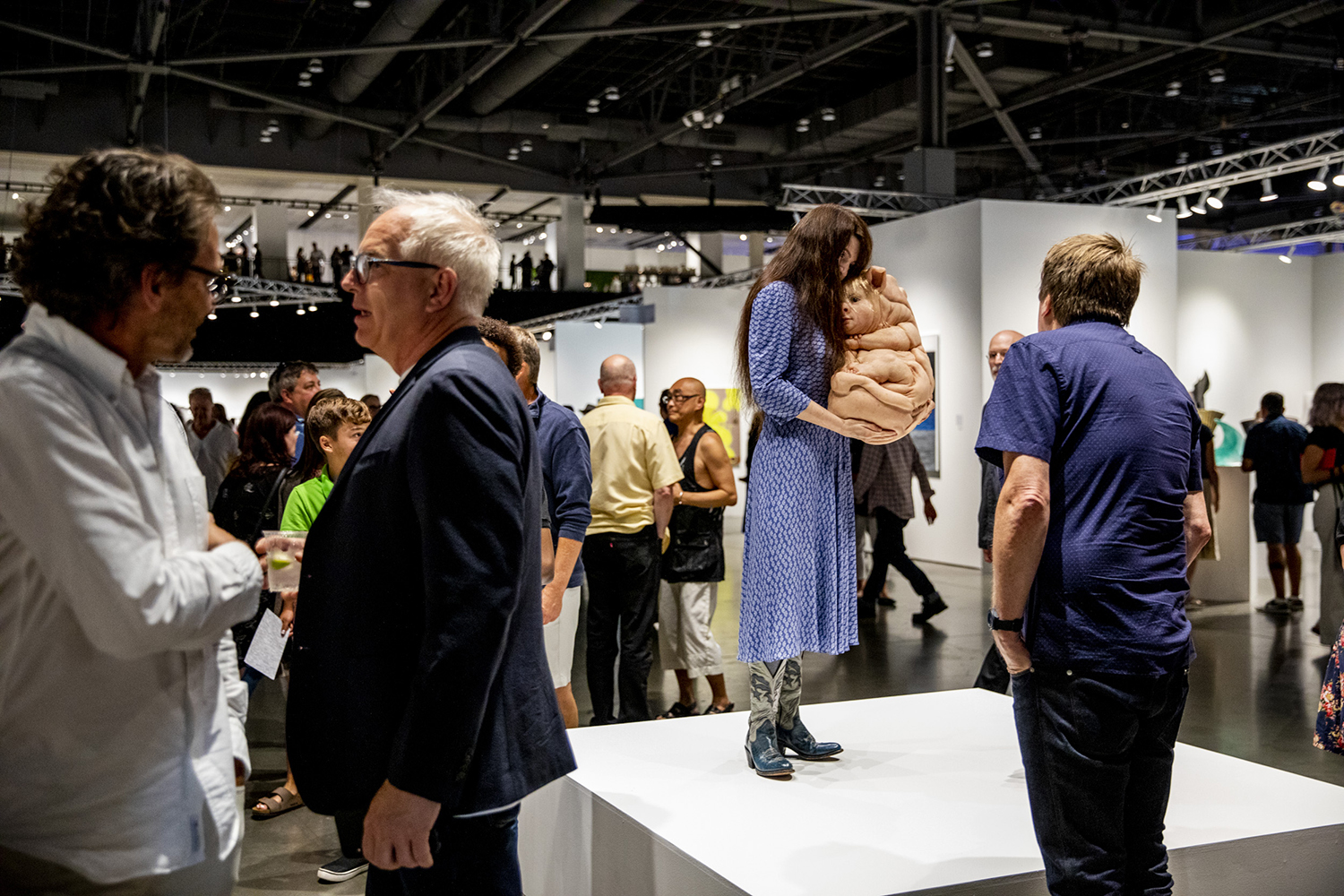 “The Bond and The Loafers” by Patricia Piccinini during the Seattle Art Fair at CenturyLink Field Event Center on Aug. 1, 2019.