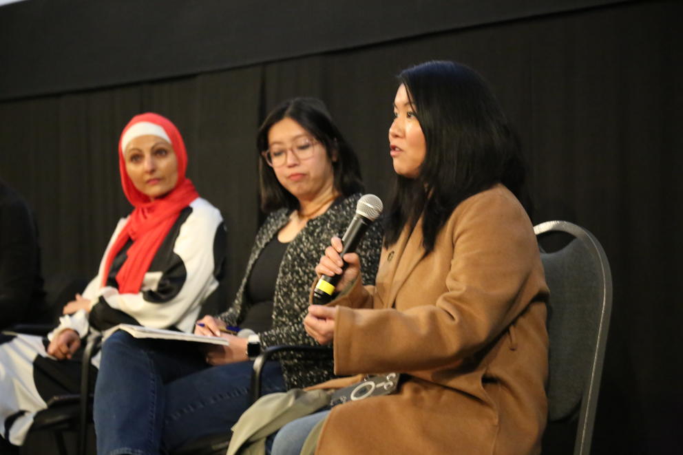 Aneelah Afzali, Afghan American advocate, Dede Tran, Afghan War veteran, and Than Tan, Refuge After War director, host a Q+A after the film screening.