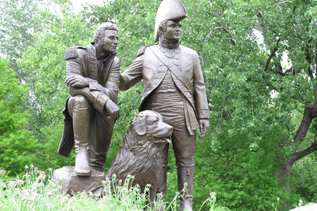 Statue of Lewis and Clark and Seaman