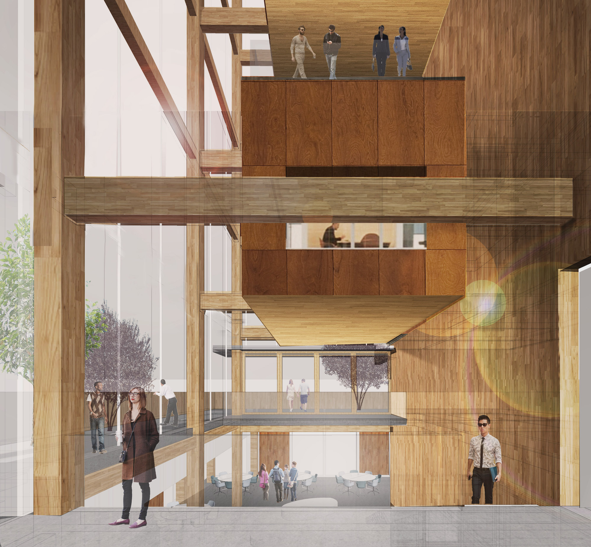 UW Center for Wood Innovation, rendering by Vy Nguyen