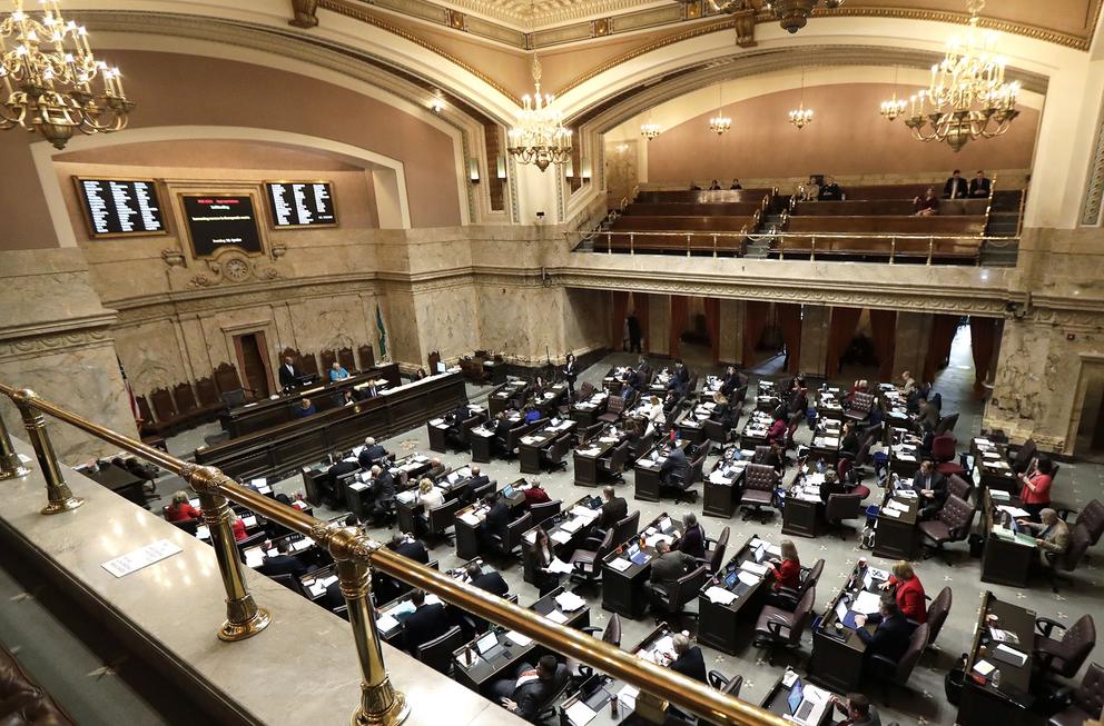 The Washington state House of Representatives chamber