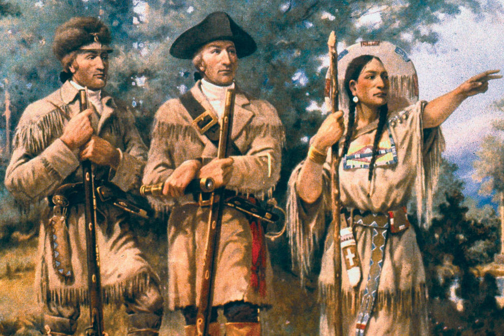 Lewis and Clark with Sacagawea