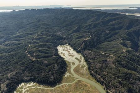 Aerial view of watershed